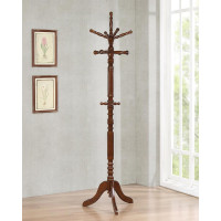 Coaster Furniture 900769 Coat Rack with 11 Hooks Dark Honey